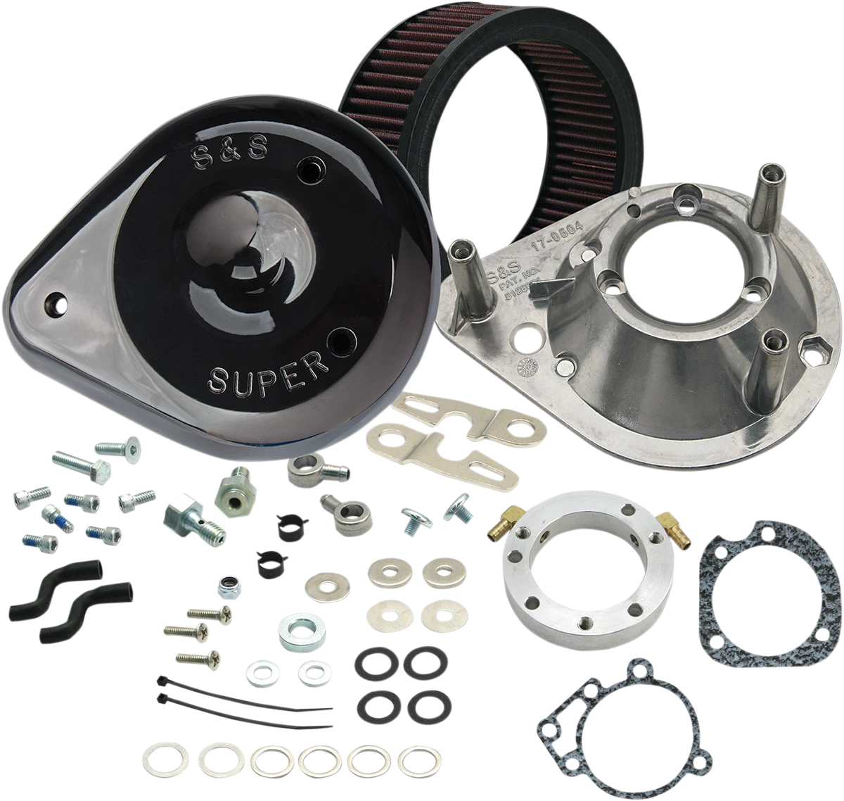 Teardrop Air Cleaner Kit for S&S Cycle (170-0182A) - Gloss Black