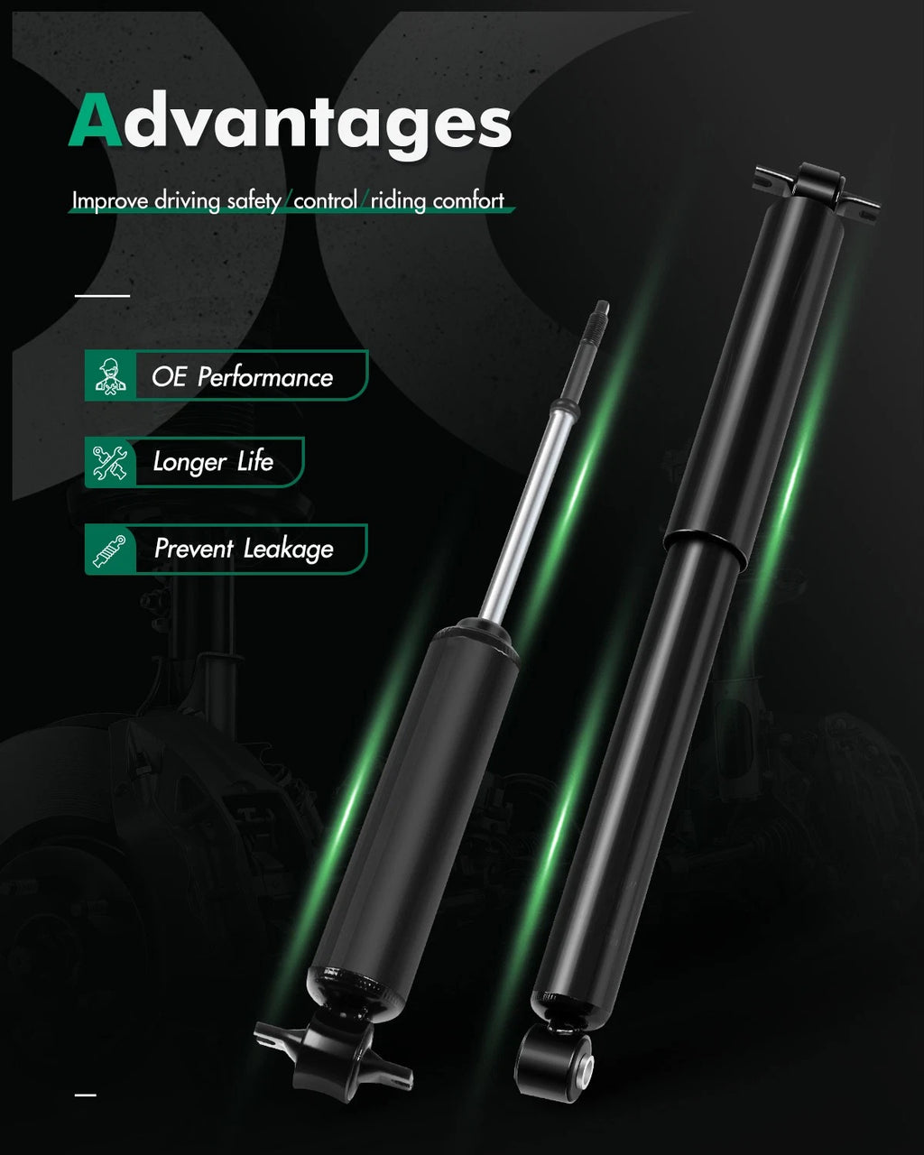 Set of 4 Shocks Absorbers & Struts for Dodge Dakota 2WD (1987–1996)