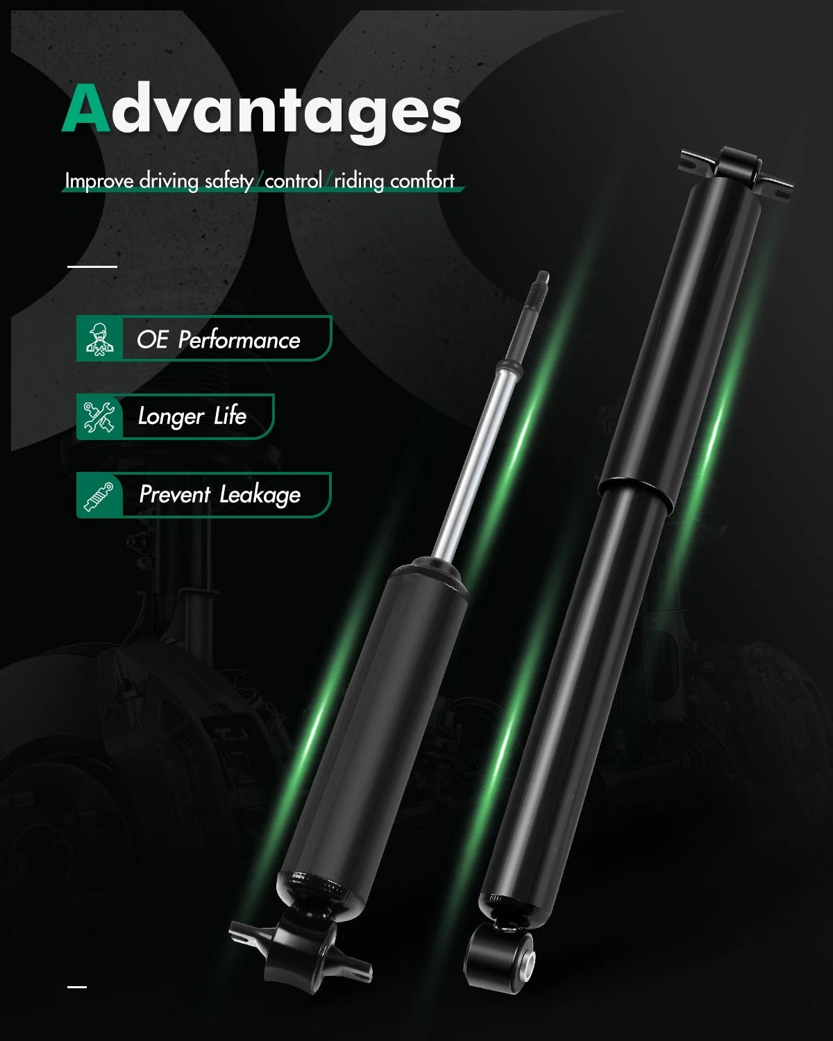 Set of 4 Shocks Absorbers & Struts for Dodge Dakota 2WD (1987–1996)