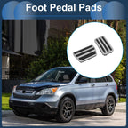 2 x Foot Accelerator Pedal Covers for Honda CR-V (2017-2022) Silver Tone