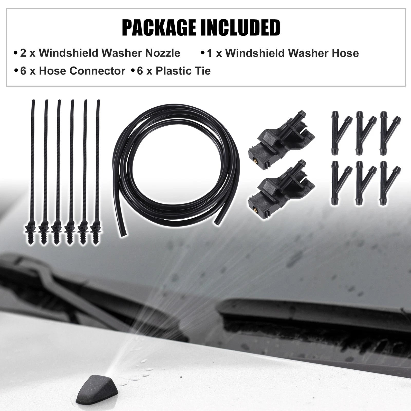 Set of 2 Windshield Washer Nozzles No. 85381-12300 for Toyota 4Runner 