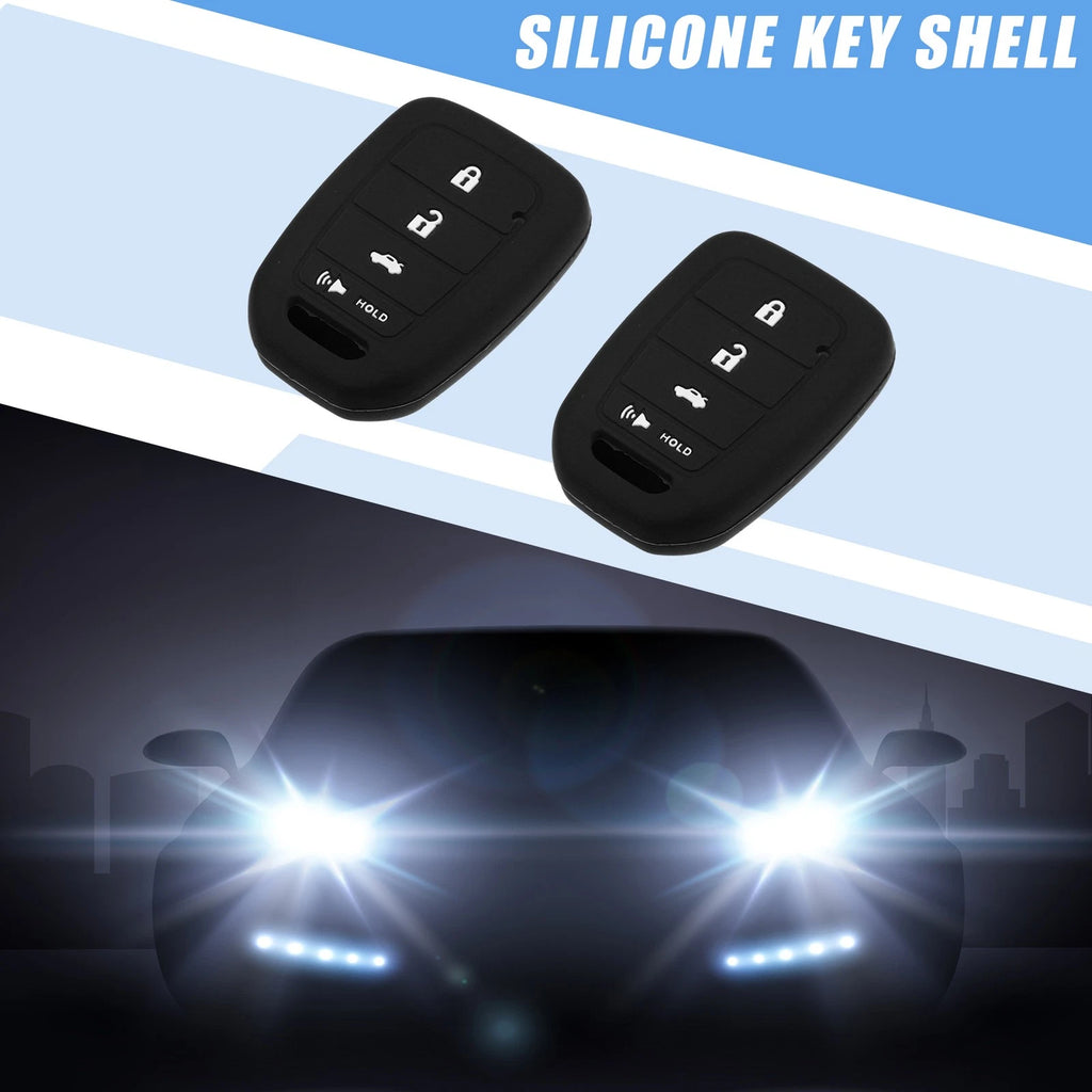 2X Smart Key Fob Cover Protector for Honda Civic Accord CR-V HR-V (2016–2023)