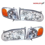 Set of 4 Headlights and Corner Lights for Corolla (2001–2002)