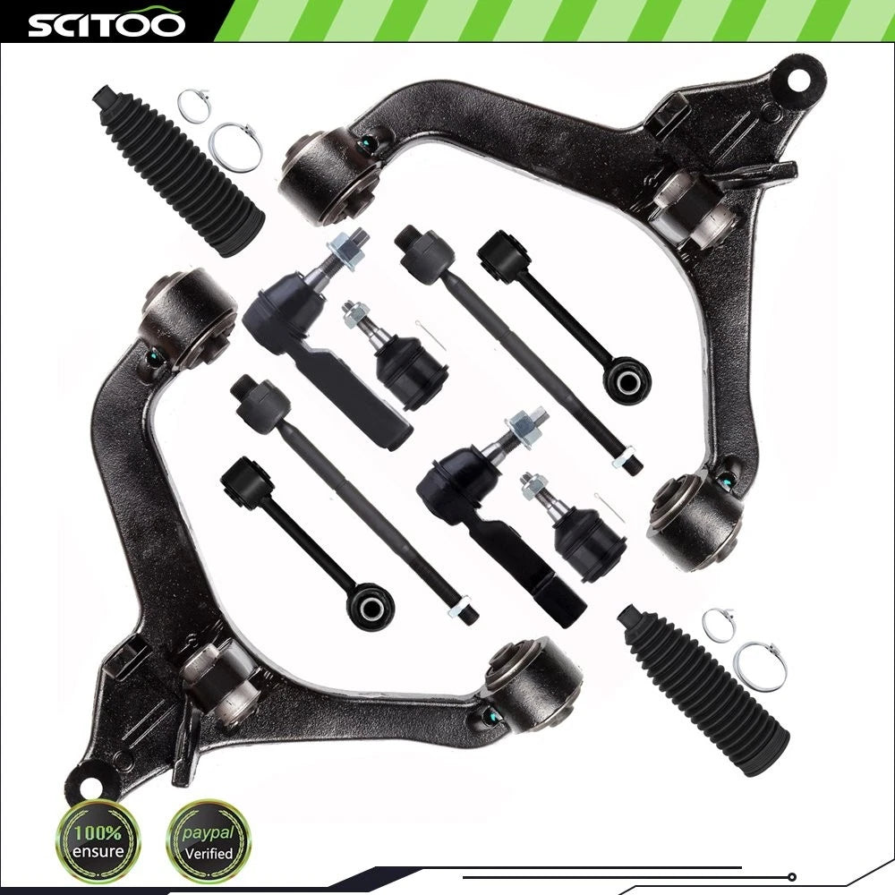 Complete Control Arm Ball Joint Tie Rod Sway Bar Set of 12 for Jeep Liberty (2002–2004)
