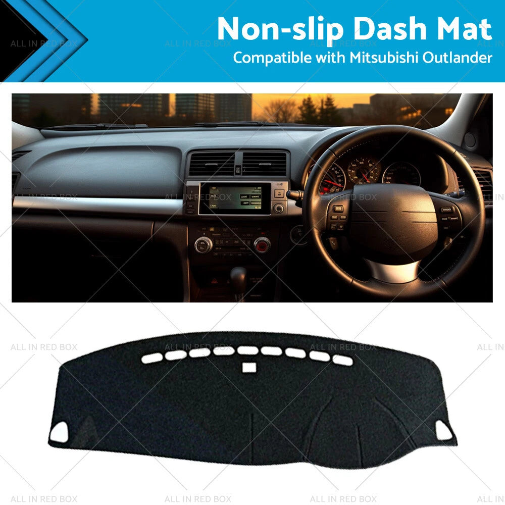 Dash Mat Cover for Mitsubishi Outlander (2006–2012) - Black Non-Slip