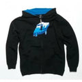 Youth Zip Up Hoodie Jacket for MX ATV Off Road Motocross (Black/Blue)