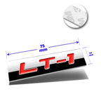LT1 Polished Metal 3D Decal Red Emblem Sticker for Chevrolet Firebird