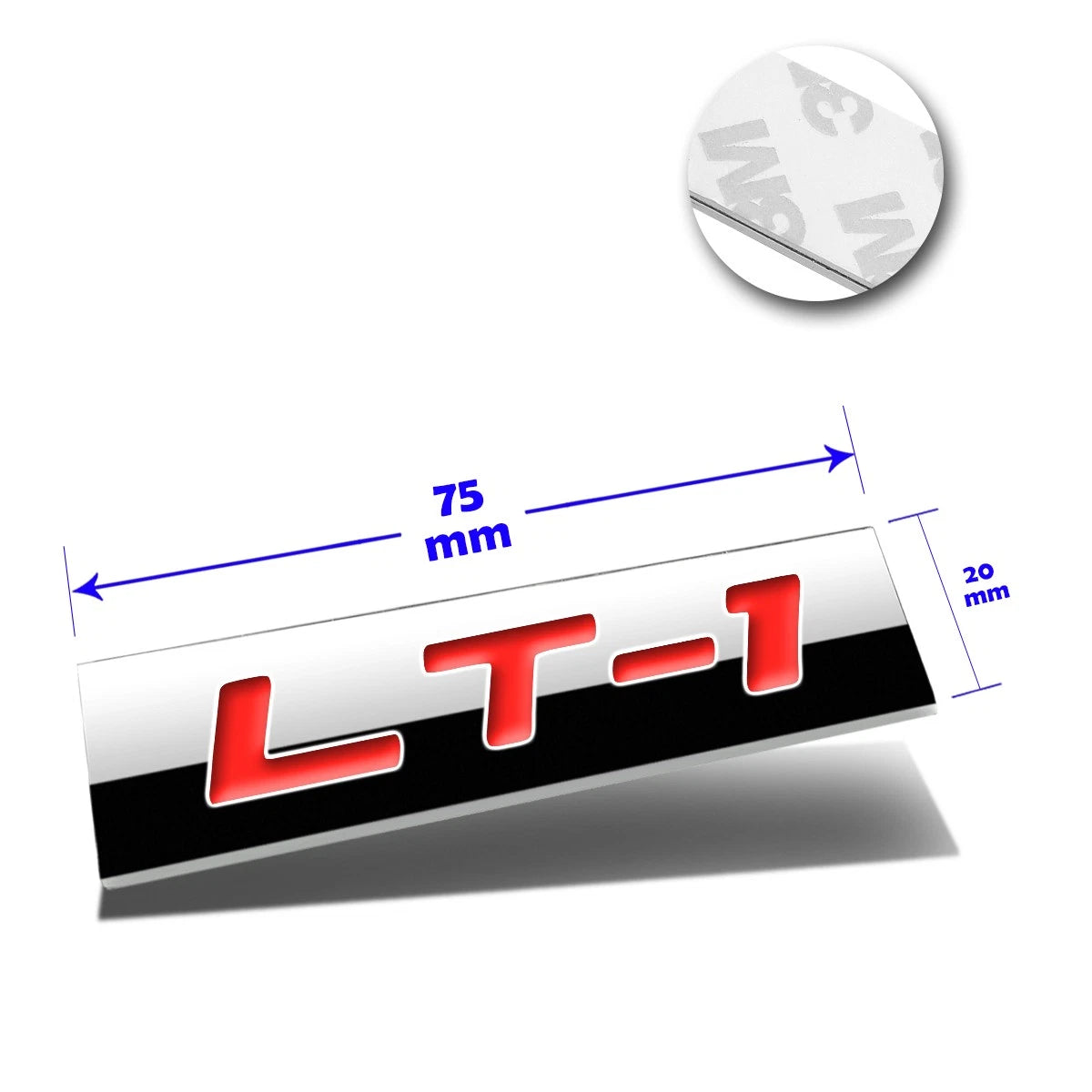 LT1 Polished Metal 3D Decal Red Emblem Sticker for Chevrolet Firebird