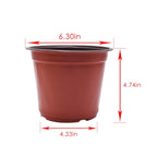 Set of 100 Plastic Plant Flower Starting Pots for Seedlings
