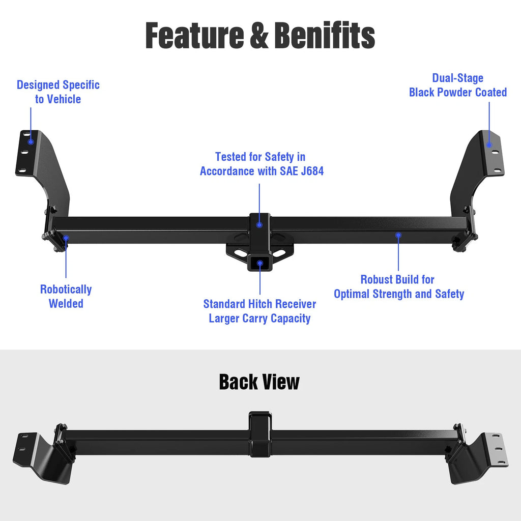 Towing Hitch Receiver Class 3 for Honda Odyssey (1999-2017)