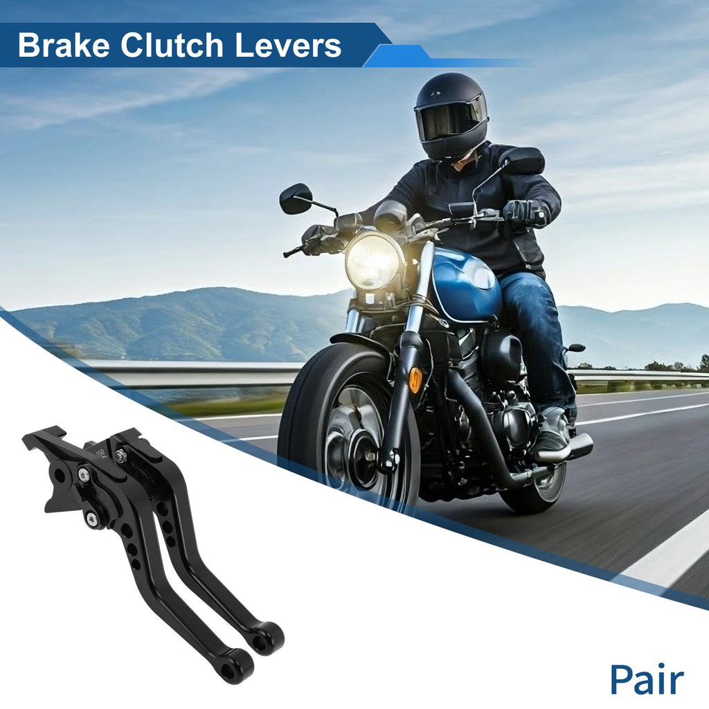 Adjustable Short Brake Clutch Levers for Honda Fury/VTX1300CX (2009–2018) Black