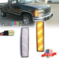 Clear Amber LED Front Side Marker Lights for GMC C1500 C2500 C3500 (1988–1993)