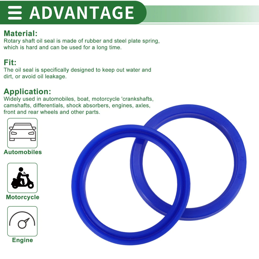 Set of 5 Oil Seal Rotary Shaft Seal 60x72x10mm High Pressure TPU