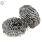Set of 3600 Ring Shank Galvanized Collated Wire Coil Siding Nails