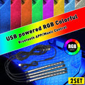 8x RGB LED Light Strip for Universal Car Interior (Bluetooth Control)