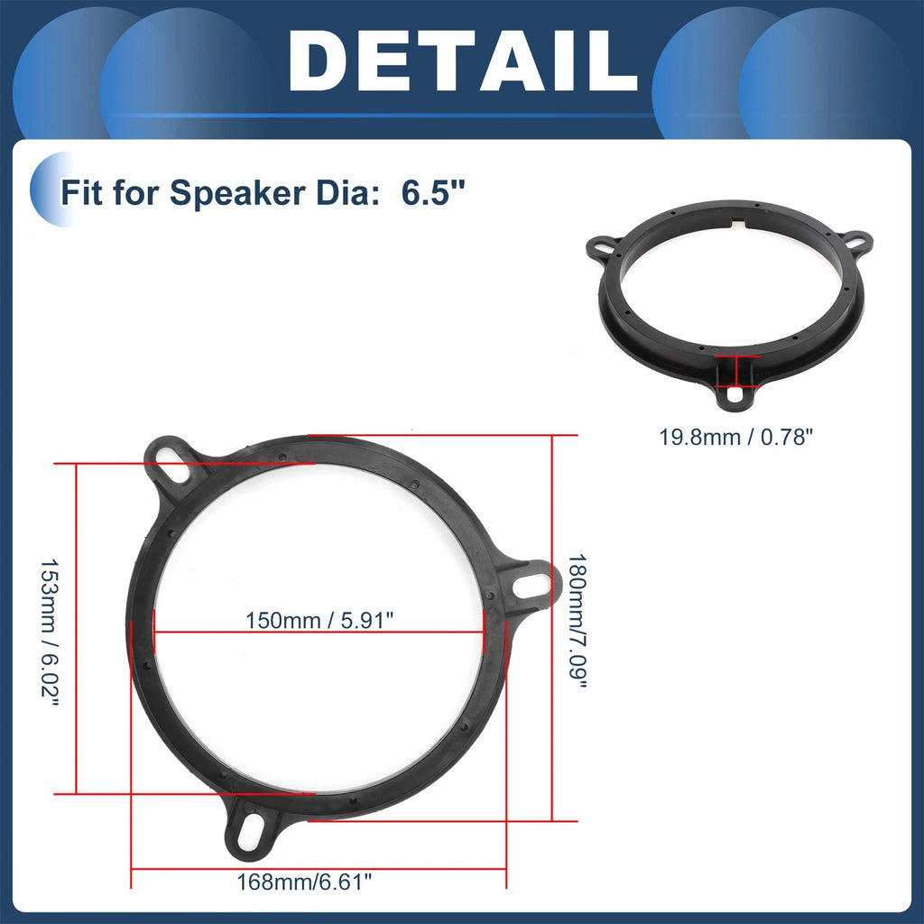2X Speaker Spacer Ring Adapter for Nissan NV200 (2010–2023)