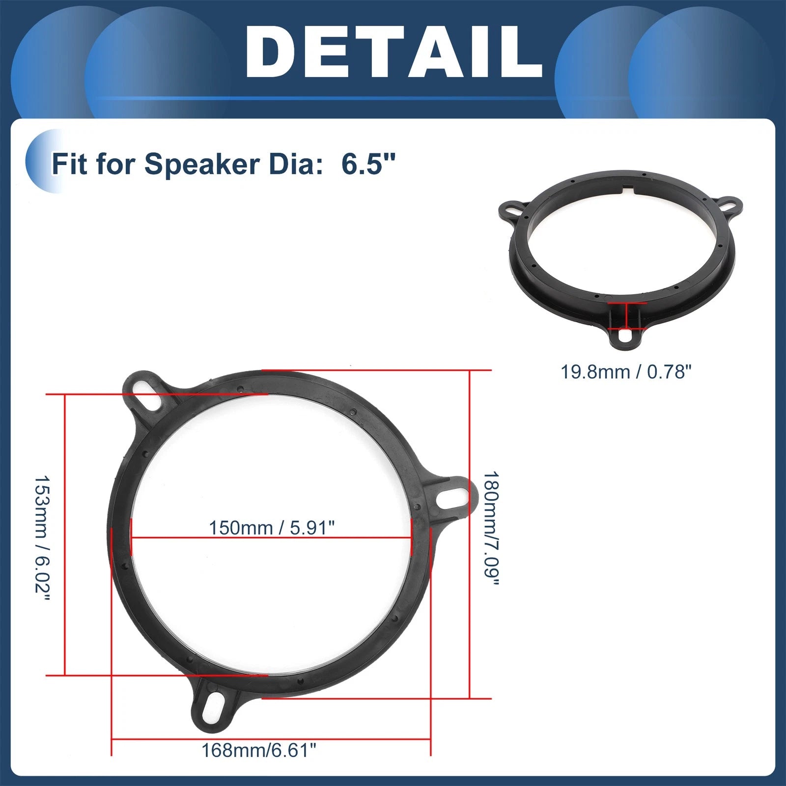 2X Speaker Spacer Ring Adapter for Nissan NV200 (2010–2023)