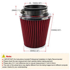3" Cold Air Intake Dry Air Filter for Universal Fit