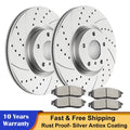 Front Drilled Brake Rotors with Ceramic Pads for Infiniti G37 (2008–2013)