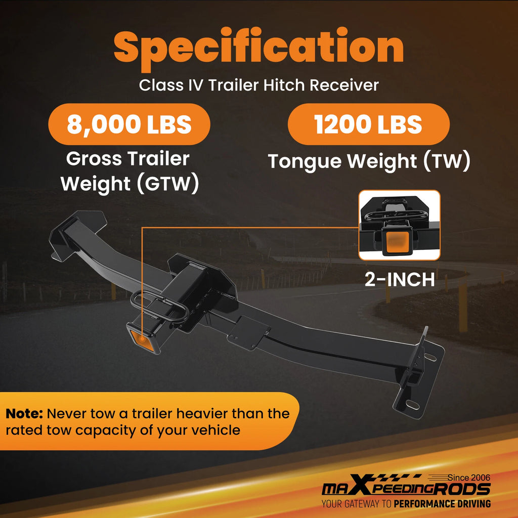 2" Heavy Duty Trailer Hitch for Ford Ranger (2019–2023) 8000lbs GTW
