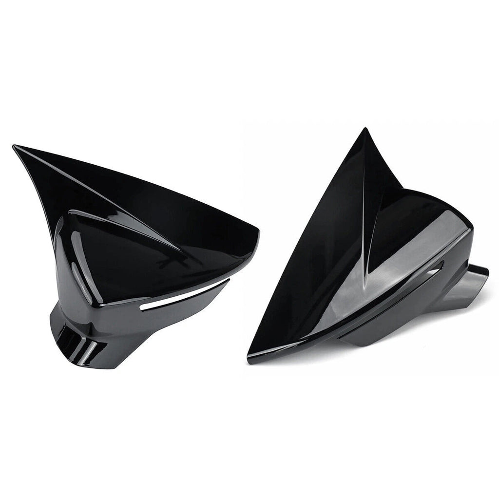 Set of 2 Gloss Black Side Mirror Cover Caps for Seat Leon (2012–2019)