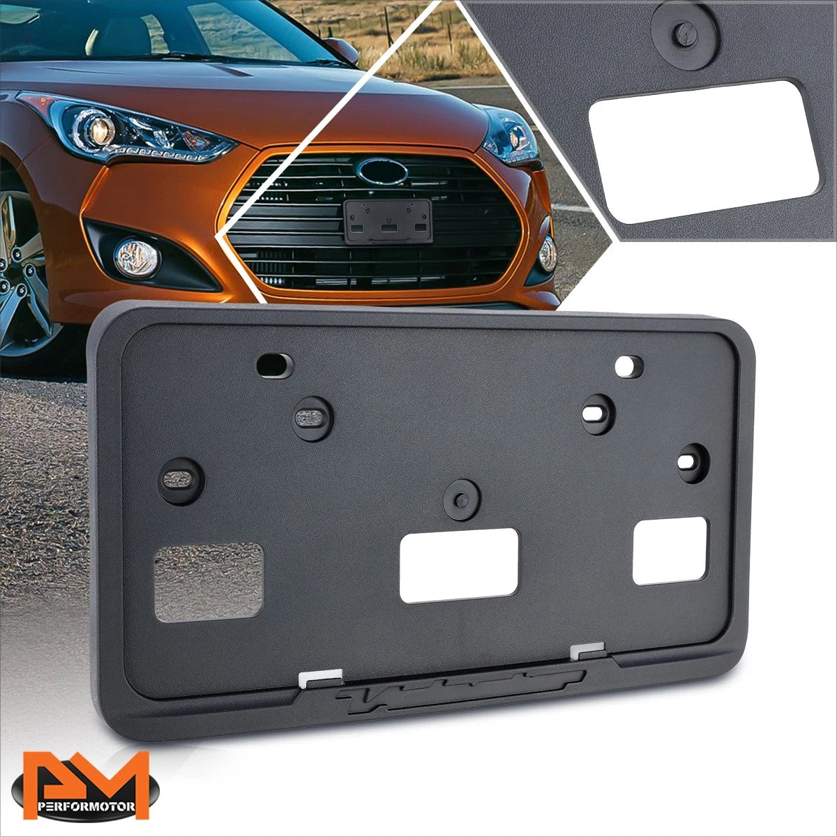 Front Bumper License Plate Mounting Bracket for Hyundai Veloster (2013–2017)