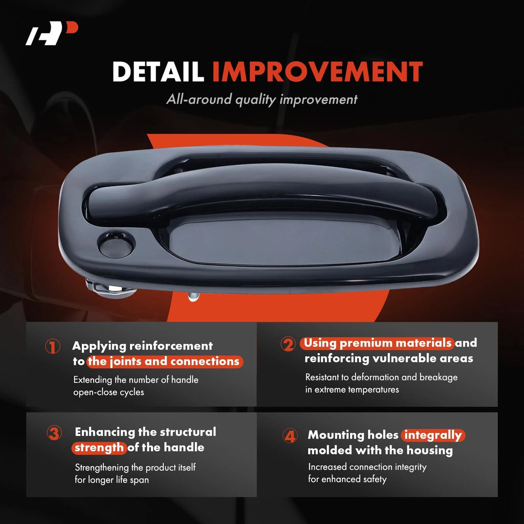 2X Front Exterior Door Handle for Silverado 1500 GMC Sierra 1500 (1999–2003)