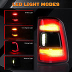 LED Tail Lights for Dodge RAM 2500 3500 (2019–2024) Black Bezel