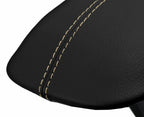Leather Console Lid Armrest Cover for Ford Mustang (2015–2020) Black Beige