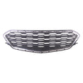 Replacement Black Chrome/Matte ABS Plastic Front Lower Grille