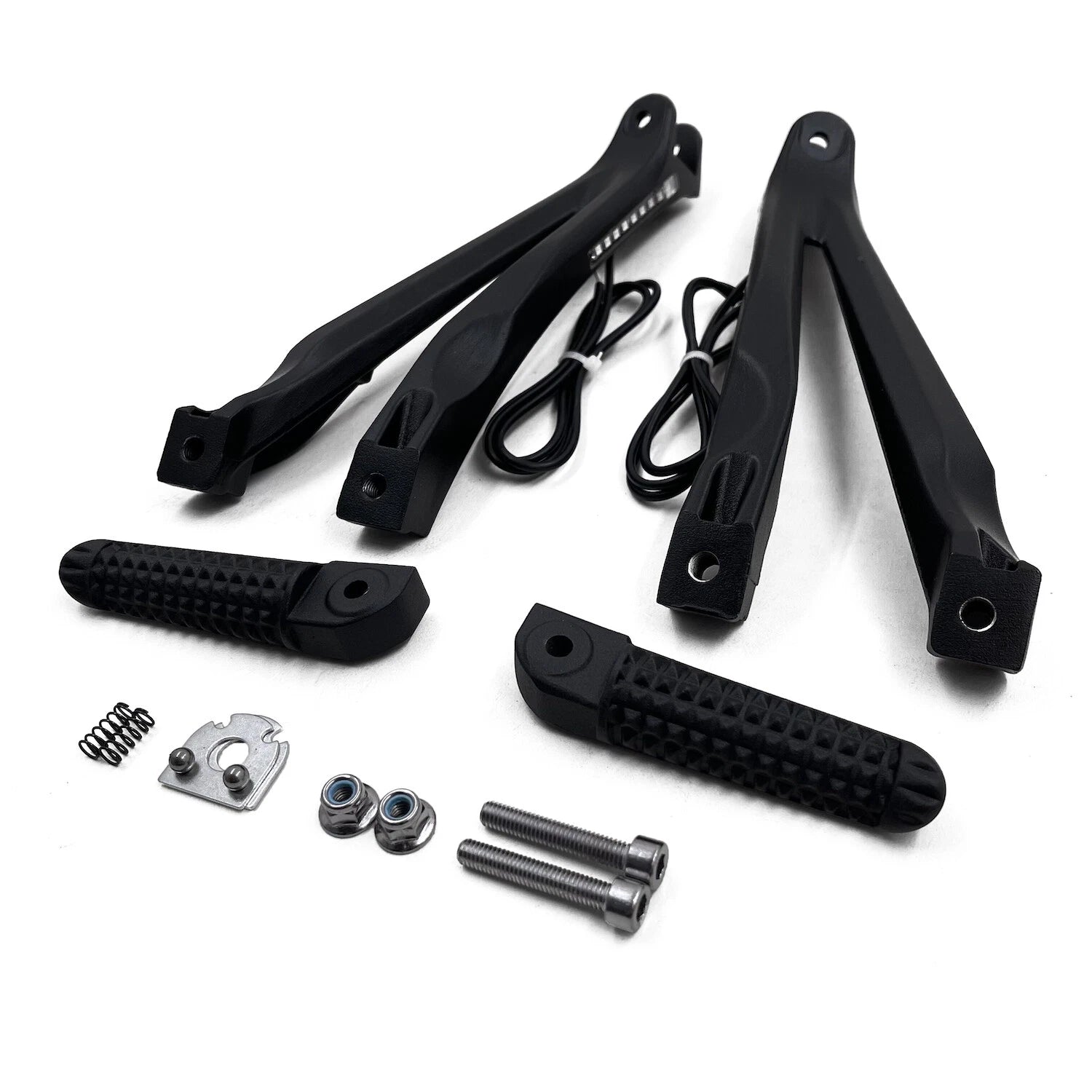 Black Rear Passenger Footpeg Footrest w/ LED Signal for Yamaha YZF R1 (2004–2008)