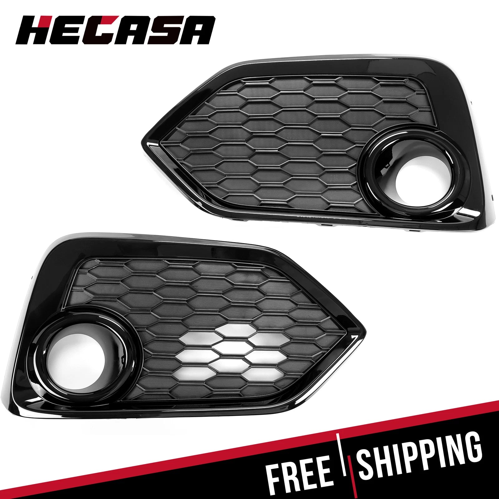 Set of 2 Fog Light Lamp Covers for Honda Civic Hatchback (2017-2019)