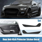 Set of 4 Car Door Anti Kick Protector Stickers for Ford Mustang (2015–2022) Black