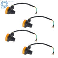 Set of 4 Universal Motorcycle Turn Signal Lights Amber Indicator