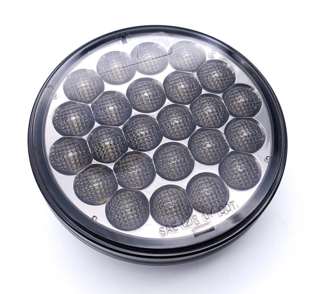 LED Backup Reverse Light 4 Inch Round Pearl White with Smoked Lens for Kia (2000–2024)