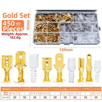 450 Pcs Brass Crimp Connectors for Electrical Devices Power Systems