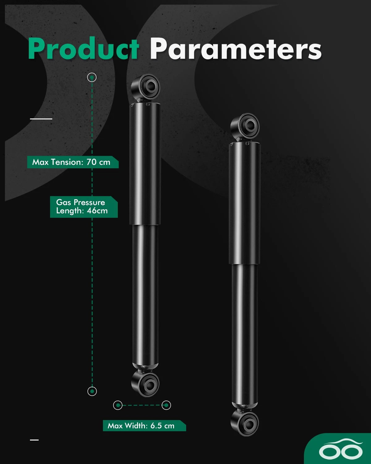 Set of 2 Rear Shocks Struts for Jeep Grand Cherokee (2005–2010)