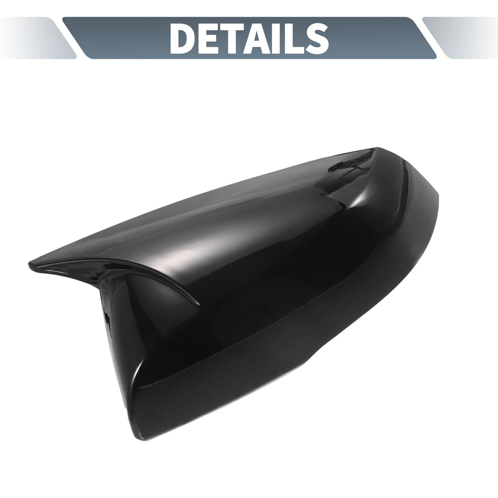 Pair Rearview Mirror Cover Overlay Gloss Black for Toyota RAV4 (2019–2022)