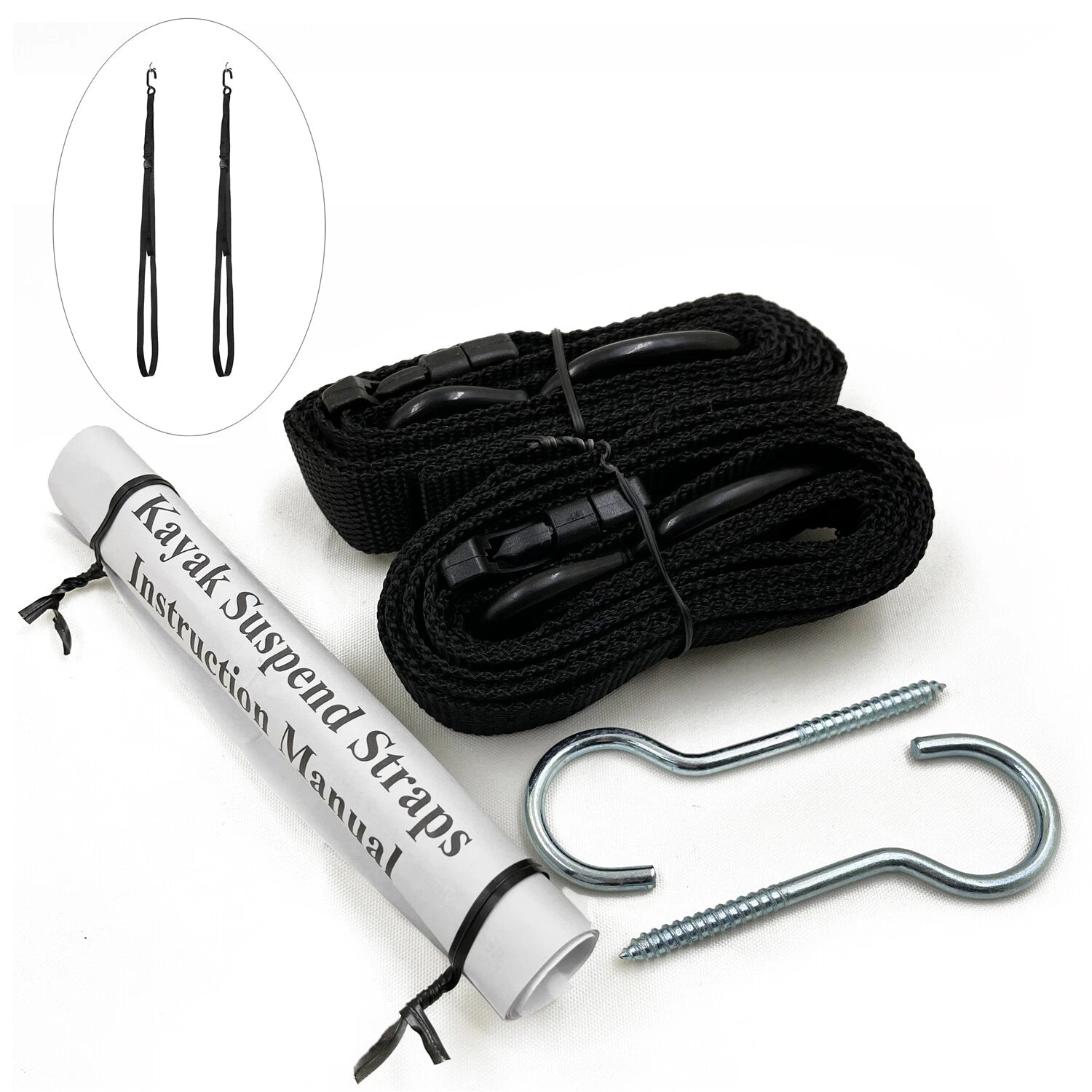 Kayak Wall Hanger Storage Strap for Garage (55 lb Capacity)