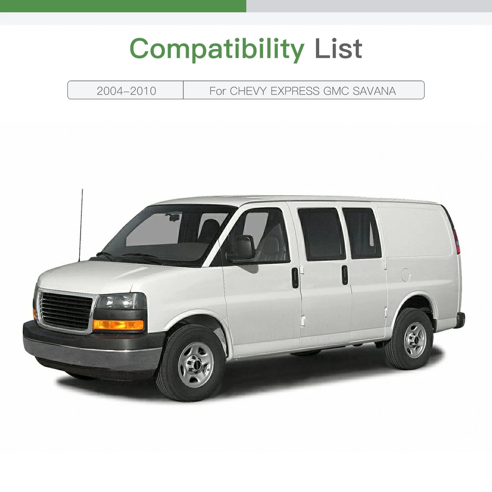 Driver Side Upper Glass Mirror for Chevy Express/GMC Savana (2004–2010)