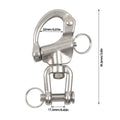 316 Stainless Steel Quick Release Snap Shackle for Marine Use (WLL 800 lbs)