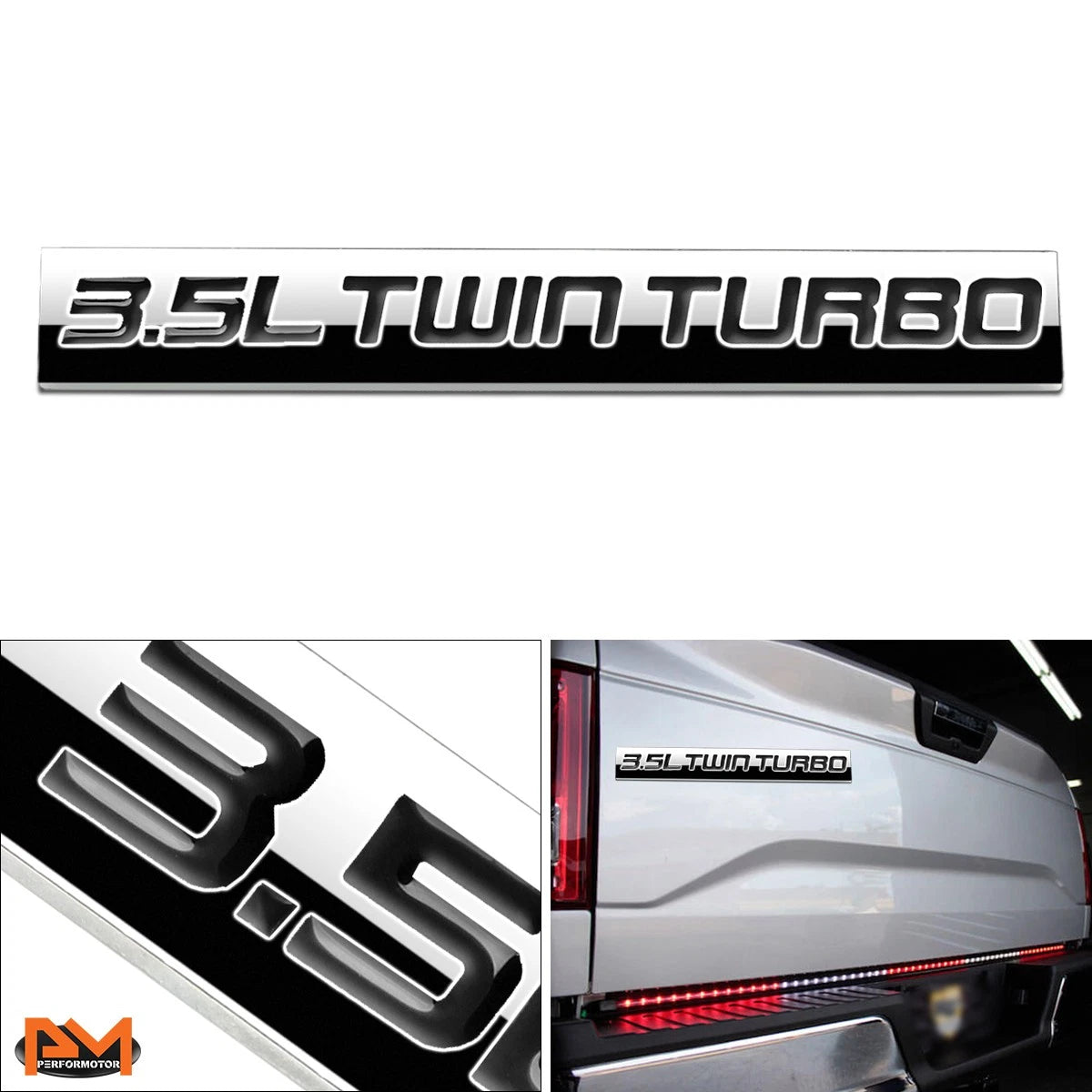 3.5L Twin Turbo Metal Decal Emblem for Ford Pickup