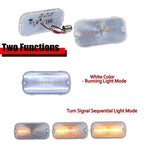 2X Clear Switchback LED Parking Signal Lights for Ford Bronco (1966–1968)