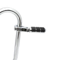 Chrome Highway Cuboid Footpeg Rest w/ P-Clamp 1 1/4" for Harley Dyna