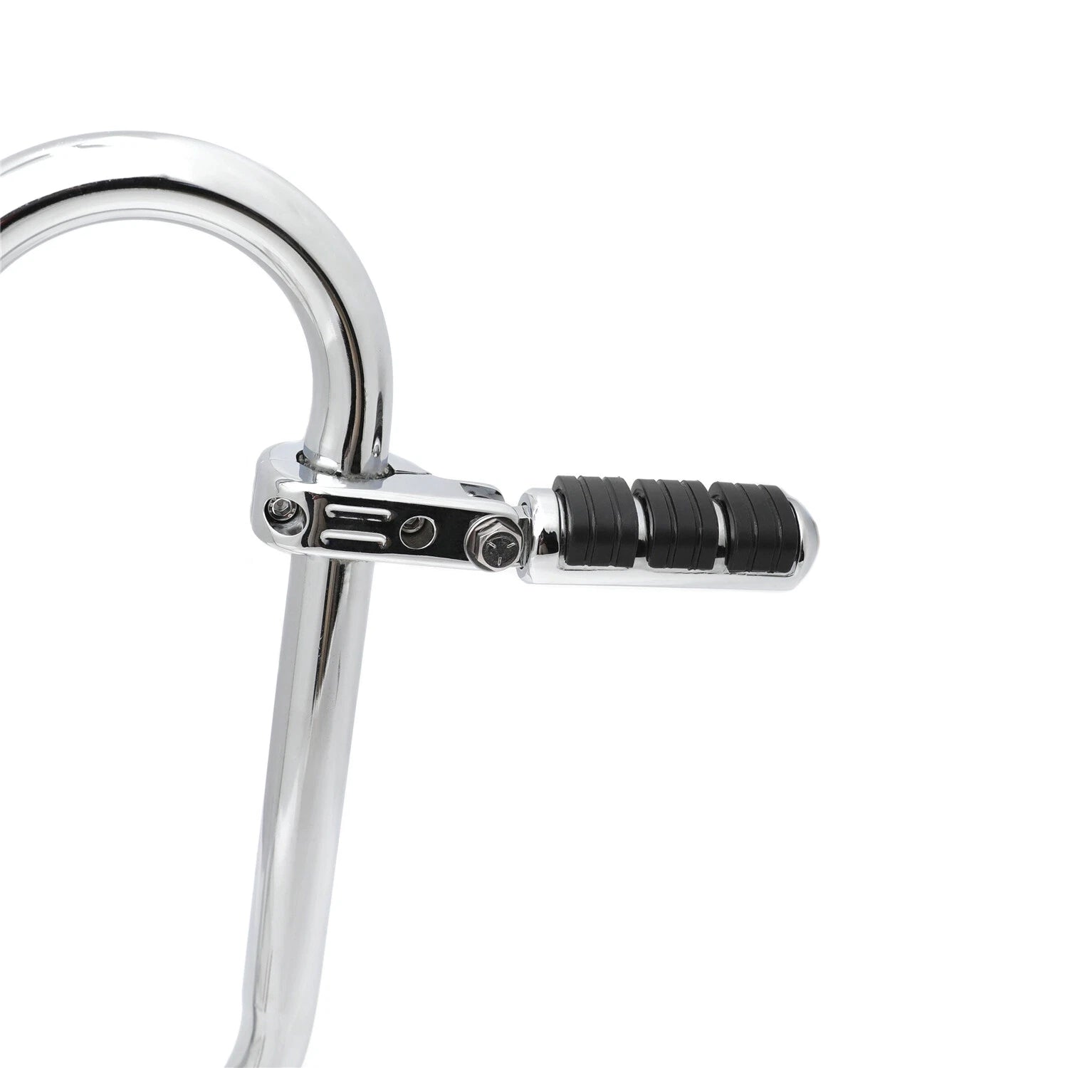 Chrome Highway Cuboid Footpeg Rest w/ P-Clamp 1 1/4" for Harley Dyna