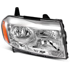 Right Side Headlight for Honda Pilot (2009–2011) Chrome Amber Reflector