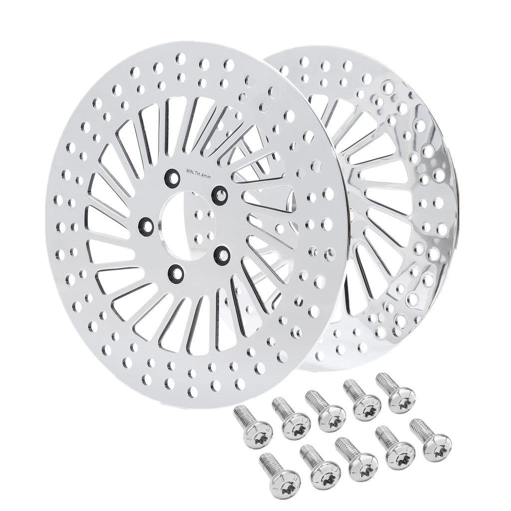 Front Brake Rotor Disc & Bolts for Harley Touring Street Road Glide (2008–2023)