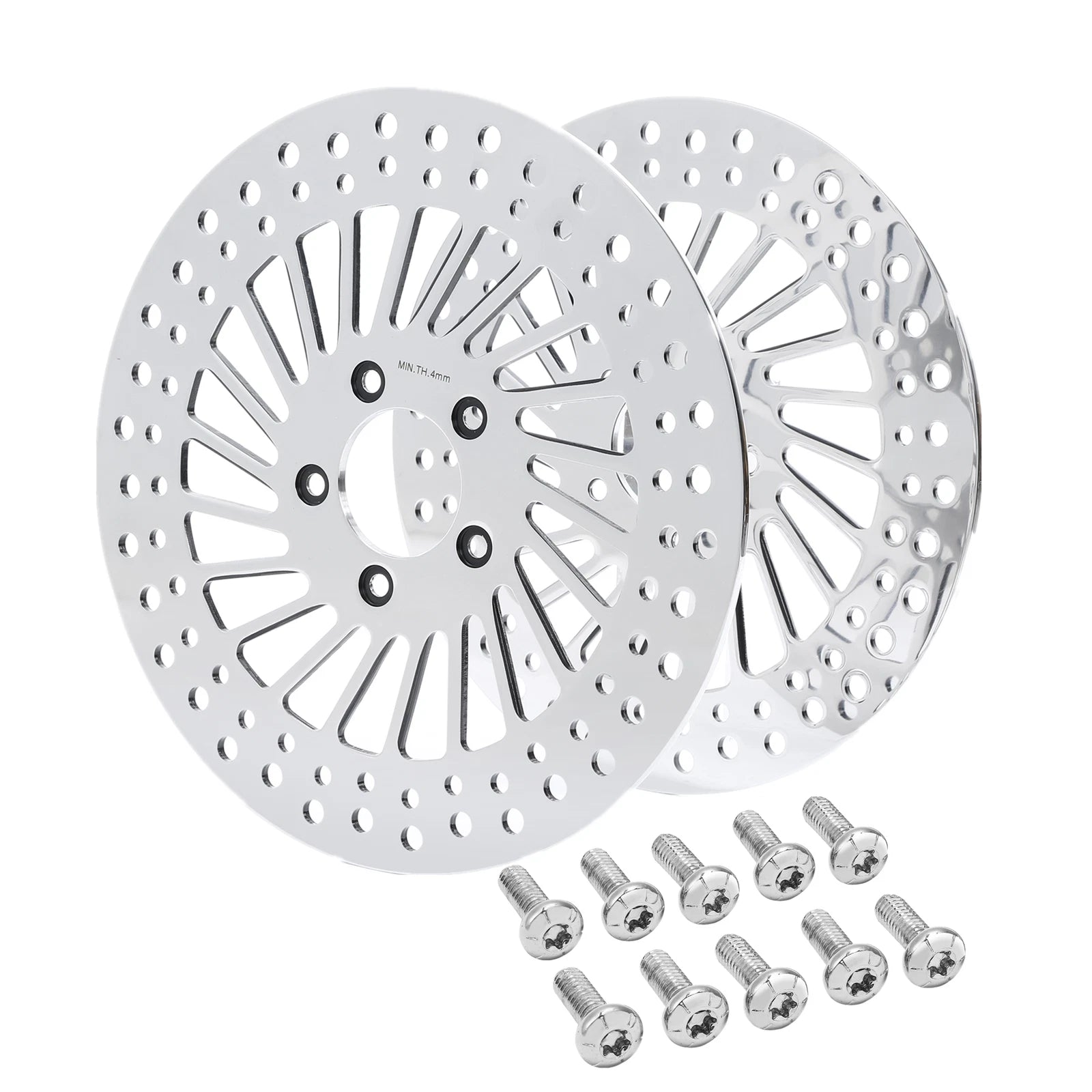 Front Brake Rotor Disc & Bolts for Harley Touring Street Road Glide (2008–2023)