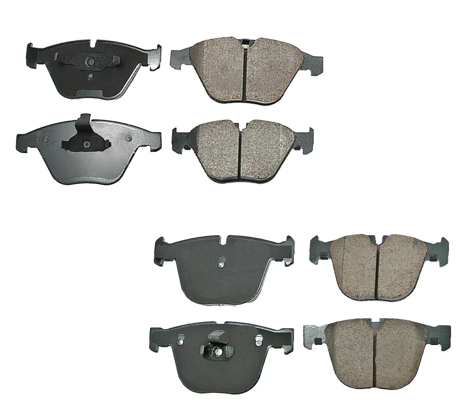 Akebono Euro Ceramic Brake Pad Kit for BMW E60 E63 E64 E65 E66 E92 M3 (2007–2013)