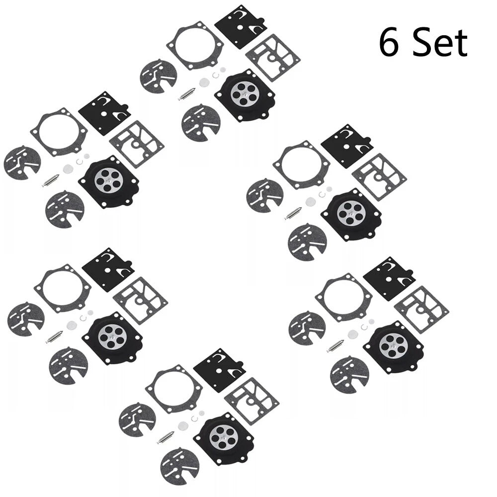 Set of 6 Carburetor Diaphragm Kit for Husqvarna 44 140S 240S 444 (Walbro K10-HDC)